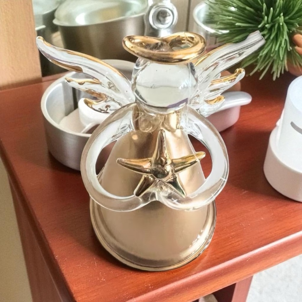 Avon Gold and Silver Angel Figurine Ornament Vintage #3